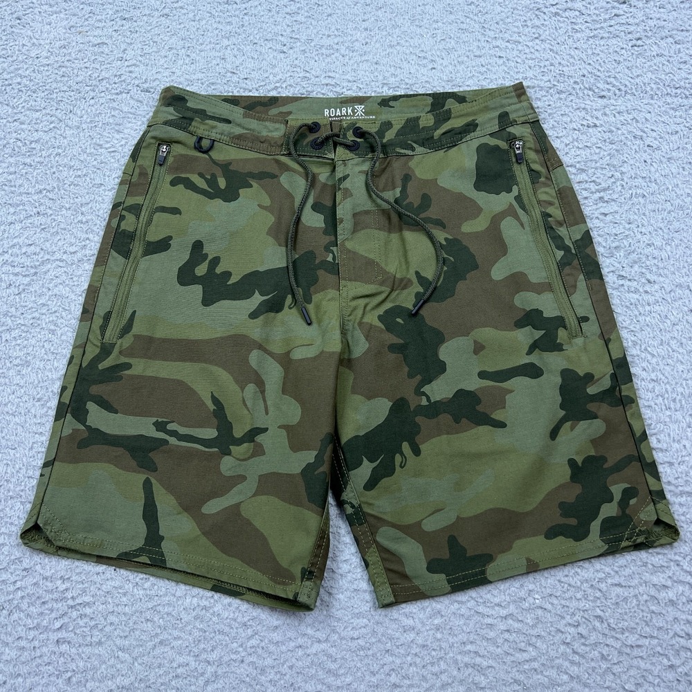 Roark Men's Shorts 19" Layover 2.0 Shorts‎ Camo RS288 New W/O Tags Size 30